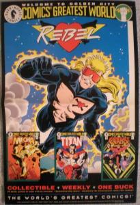 Comics Greatest World : REBEL Promo poster, 1993, Unused, more in our store