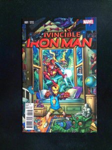 Invincible Iron Man #1Q (2ND SERIES) MARVEL Comics 2015 NM  Variant Cover