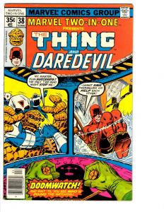 4 Marvel Two-in-One Presents Comics # 33 37 38 39 Thing Daredevil Vision BH17