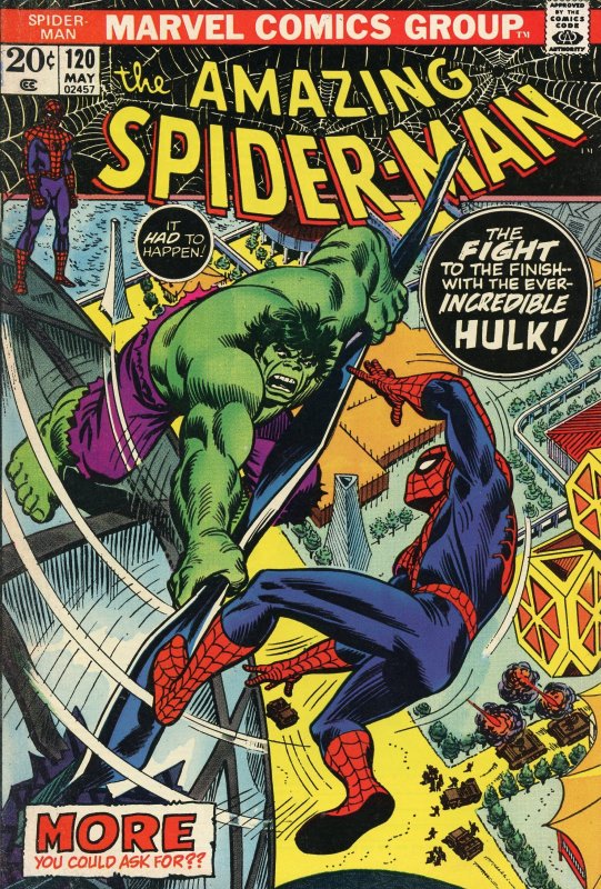 Marvel The Amazing Spider-Man #120 (1973) vs Incredible Hulk Comic Book FN- 5.5