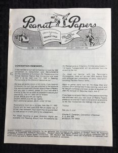 1982 PEANUT PALS PAPERS Fanzine Vol. 4 #2 FN 6.0 Mr. Peanut Paint Set 8pgs