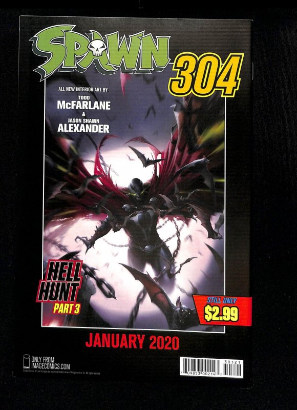 Spawn #303  Jason Shawn Alexander Variant