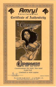 Cavewoman: He Said She Said (2003) Gold Foil Edition Limited to 450