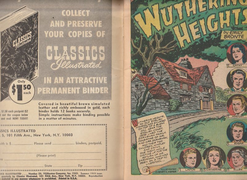 Classics Illustrated # 59  Wuthering Heights