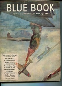 BLUE BOOK PULP-JUNE 1943-FN-STOOPS COVER-BEDFORD-JONES-NELSON BOND-KEYNE FN