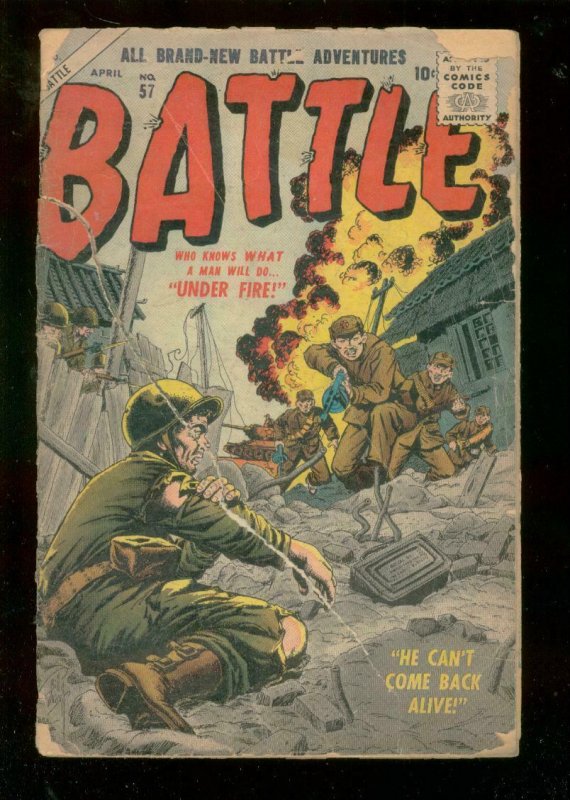 BATTLE COMICS #61 1958-ATLAS-MANEELY-GETTYSBURG-KOREA- VG-