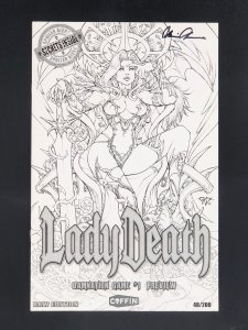 Lady Death: Damnation Game Preview #1 (2015) Signed Raw Edition