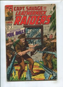 CAPT SAVAGE & LEATHERNECK RAIDERS #8 (6.0) FOUL BALL 1968