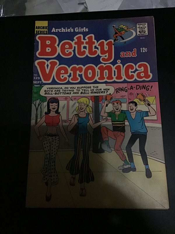 Archie's Girls Betty and Veronica #129 (1966) Bell Bottom pants! FN+ Wow