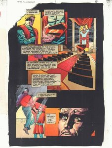 Kingdom #1 p.15 Color Guide Art - Church to Superman - by John Kalisz