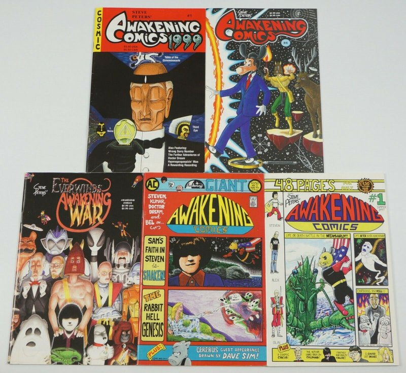 Steve Peters' Awakening Comics #1-4 VF/NM complete series + 1999 #1 - cerebus 