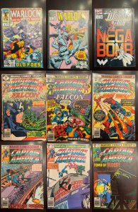 Lot of 9 Comics (See Description) Captain America, Aquaman, Warlock, Wonder Man