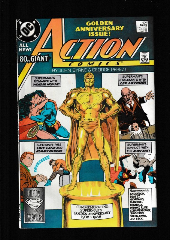 Action Comics #600 (1988) SUPERMAN & WONDER WOMAN VFN GIANT / JOHN BYRNE