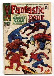 FANTASTIC FOUR #73--comic book--Avengers--1968--SPIDER-MAN--VG