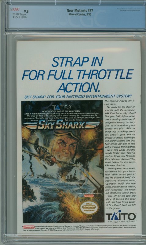 The New Mutants #87  (1990) CGC 9.8! 1st Appearance of Cable!