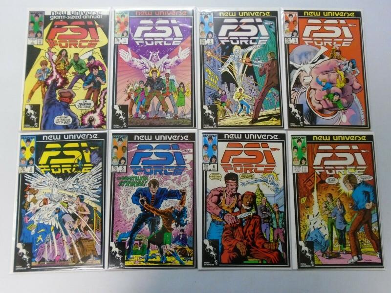 PSI Force Near Set, From:#1-32+Annual Missing:#26-31, 27 Diff 8.0/VF (1986-1989)