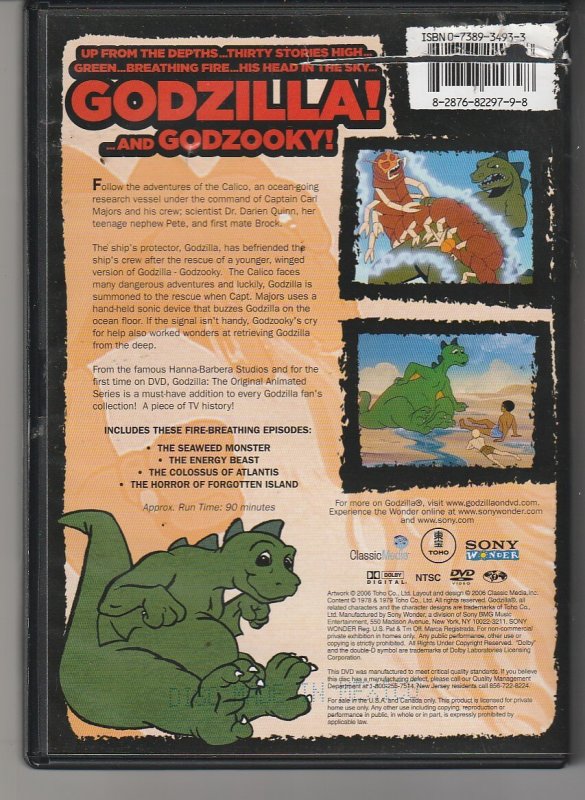 Hanna Barbara Godzilla animated series Vol. 2 DVD