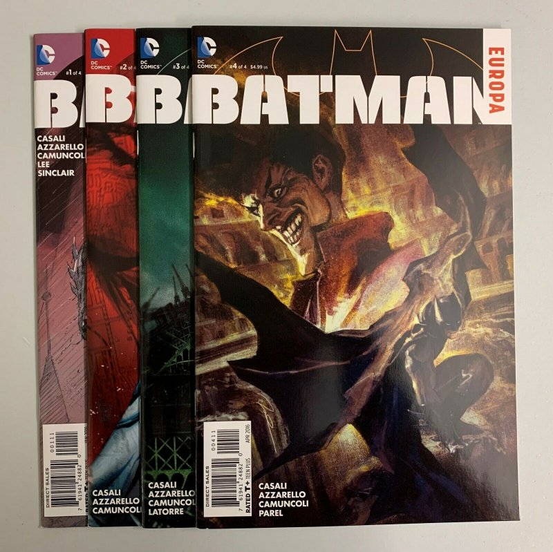 Batman Europa #1-4 Set (DC 2015) 1 2 3 4 Matteo Casali Brian Azzarello (8.5+) 