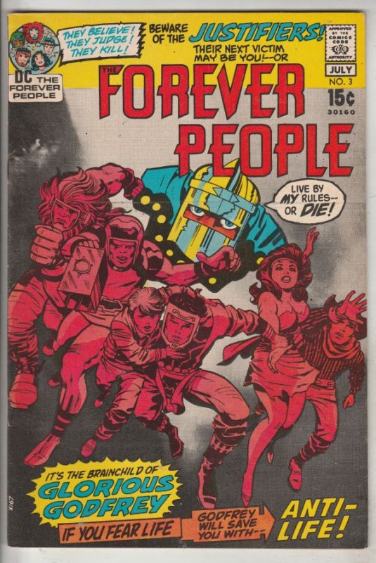 Forever People #3 (Jul-71) NM- High-Grade Big Bear, Beautiful Dreamer, Serifi...