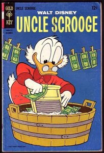 UNCLE SCROOGE #72-GOLD KEY-MONEY COVER VG