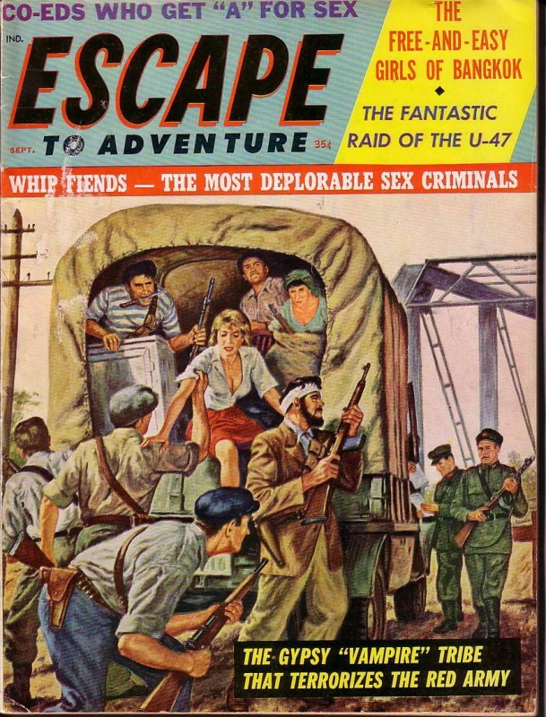 ESCAPE TO ADVENTURE 1963 SEPT COMMIE COVER  -CHEESECAKE VG