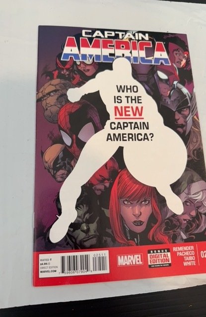 Captain America #25 (2014) Wilson becomes capt America