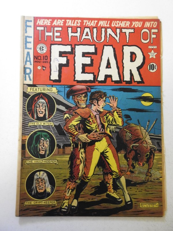 Haunt of Fear #10 (1951) VG Condition centerfold detached bottom staple, ink fc