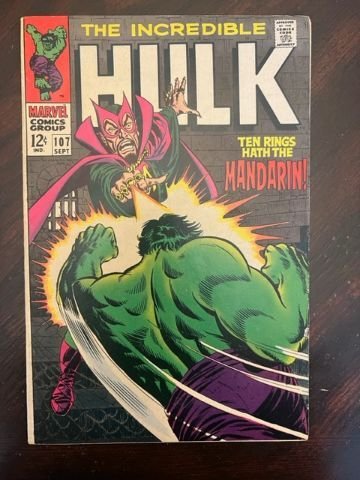 The Incredible Hulk #107 (1968) - VF - Mandarin Classic ! High Grade !