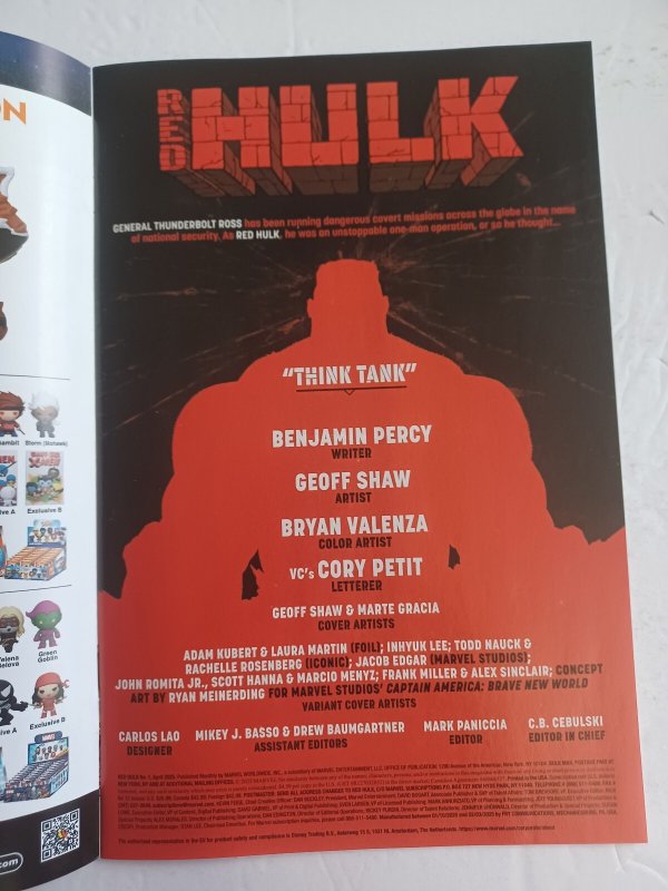 Red Hulk #1 - Inhyuk Lee 1:25 Variant - 2025 - NM