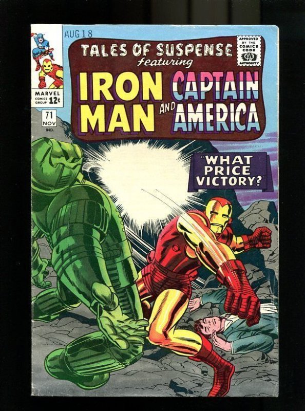 TALES OF SUSPENSE #71-1965-NOV-IRON MAN/CAPTAIN AMERICA FN