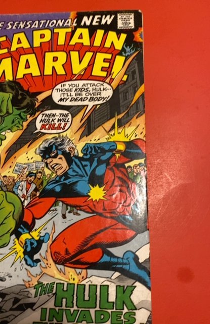Captain Marvel #21 (1970) Vs the Hulk