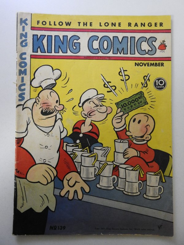 King Comics #139 (1950) VG Condition