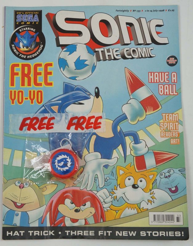 Sonic the Comic #133A FN ; Fleetway Quality | Hedgehog with yo-yo bonus