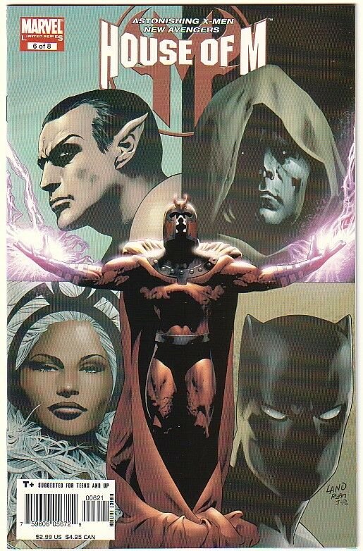 House Of M #6 Greg Land Magneto Variant Cover