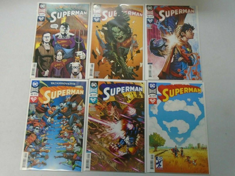 Superman lot (4th series) from:#36-45 with variants 8.0 VF (2018)