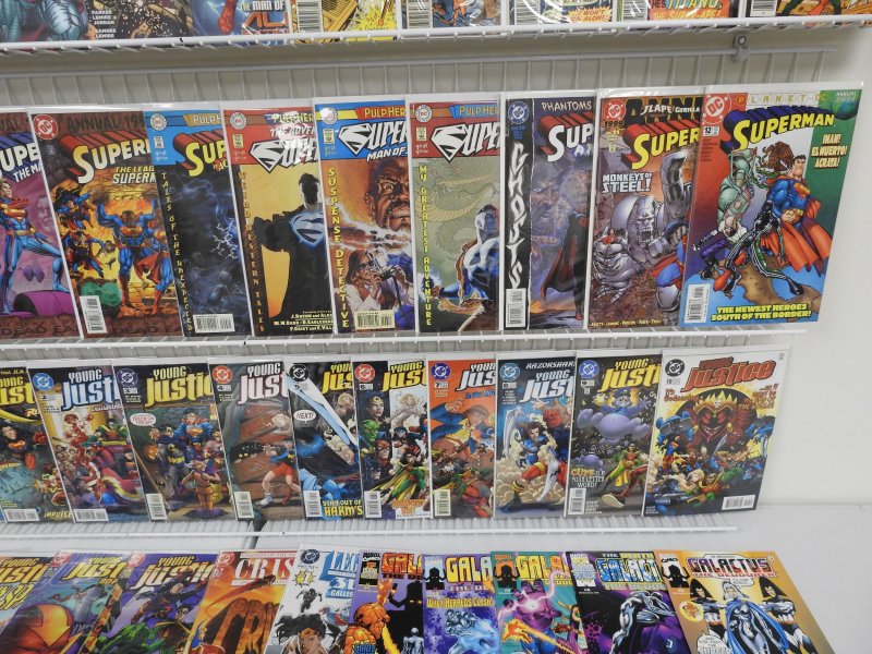 Huge Lot 140 Comics W/ Superman, Young Justice, +More! Avg VF Condition!