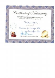 GWENOM VS CARNAGE #2 CLAYTON CRAIN INFINITY SIGNED VIRGIN VARIANT W/COA NM.