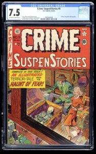 Crime Suspenstories #9 CGC VF- 7.5 Off White to White