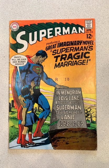 Superman #215  (1969) Otto Binder Story Neal Adams Cover Curt Swan Art