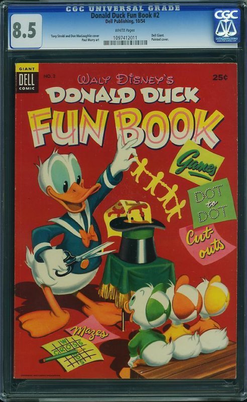 Donald Duck Fun Book #2 (1954) CGC 8.5 VF+