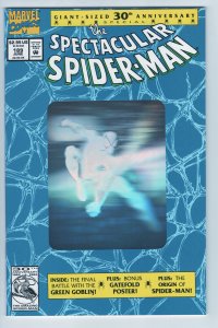 SPECTACULAR SPIDER-MAN #189 - 9.0 - WP - VS Green Goblin - Hologram Cover -Vess