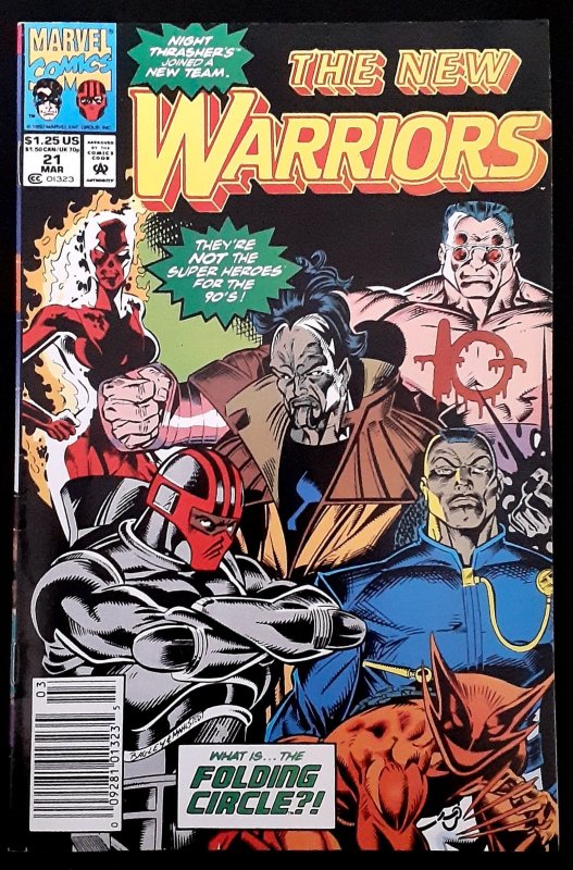 New Warriors #21 (1992) NM+ KEY 1ST APP OF The FOLDING CIRCLE