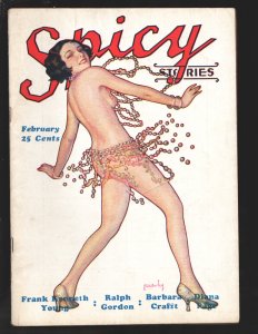 Spicy Stories 2/1933-Showgirl cover by R.A. Burley-Pulp fiction-pin-up pix & ...