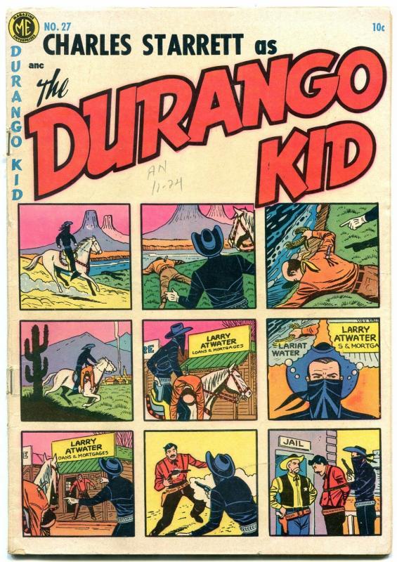 Durgango Kid #27 1954- Golden Age Western- Fred Guardineer VG