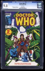 Doctor Who (1984) #1 CGC NM/M 9.8 White Pages Dave Gibbons Cover!