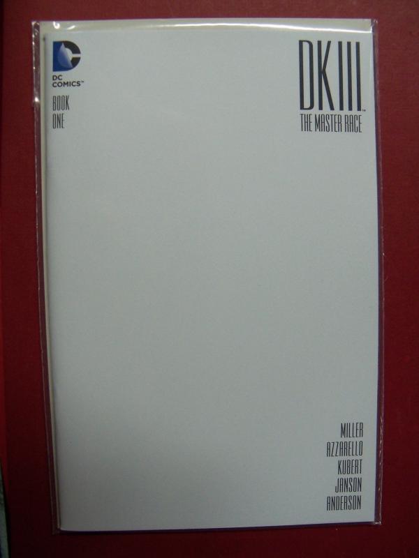 DK III THE MASTER RACE #1 BLANK VARIANT COVER (Near Mint 9.4 or better) DC