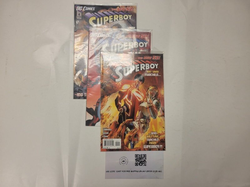 3 Superboy DC Comic Books #1 4 5 New 52 58 TJ26