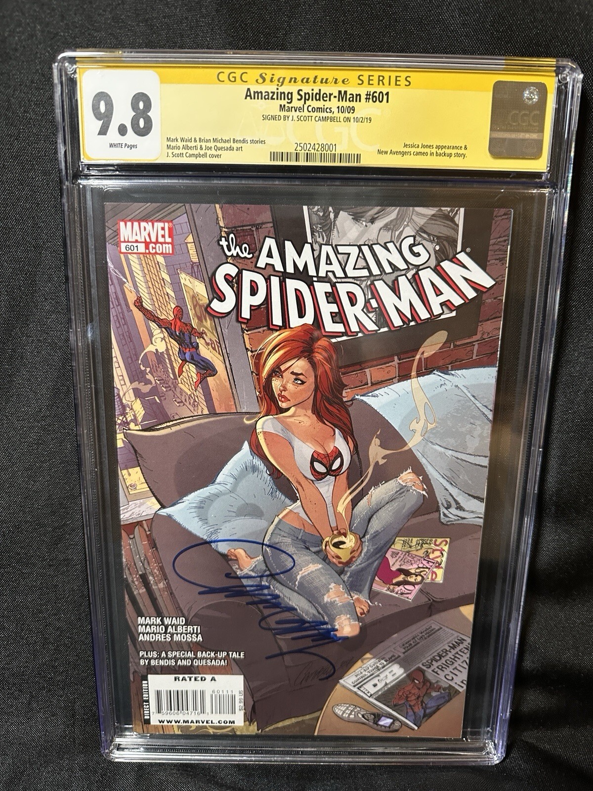Amazing SpiderMan 601 CGC SS 9.8 J. Scott Campbell cover