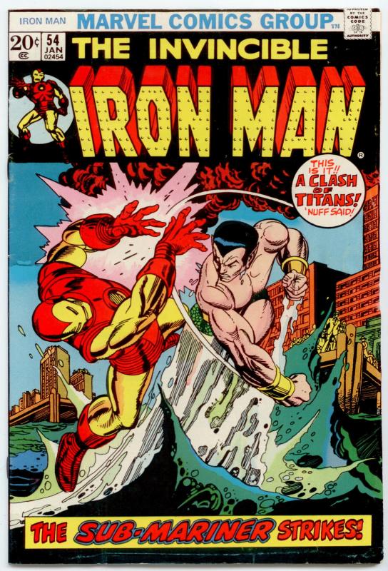 Iron Man #54 MID-GRADE  1st app. of Moon Dragon (GOTG)