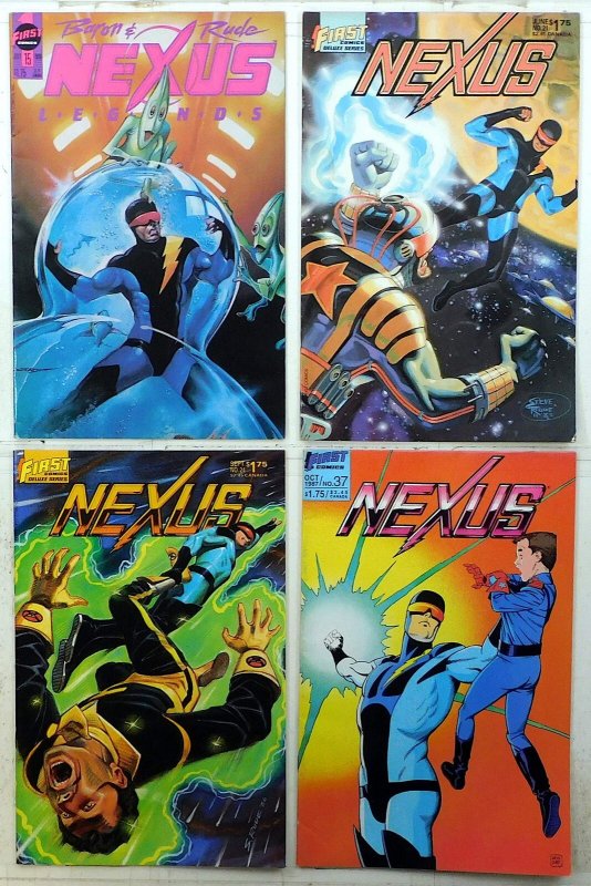 Nexus Lot of 4 #21, 24, 37, Legends 15 (1987) First Comics 1st Print Comic Books